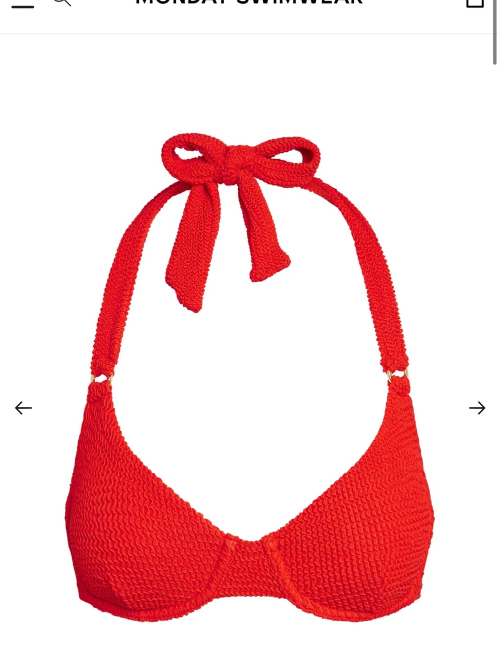 Monday Swimwear Honolulu chili pepper crinkle